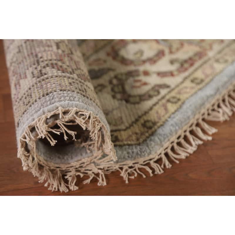Heriz Serapi Oriental Octagon Rug Handmade Wool Carpet - 6'0"x 5'10"