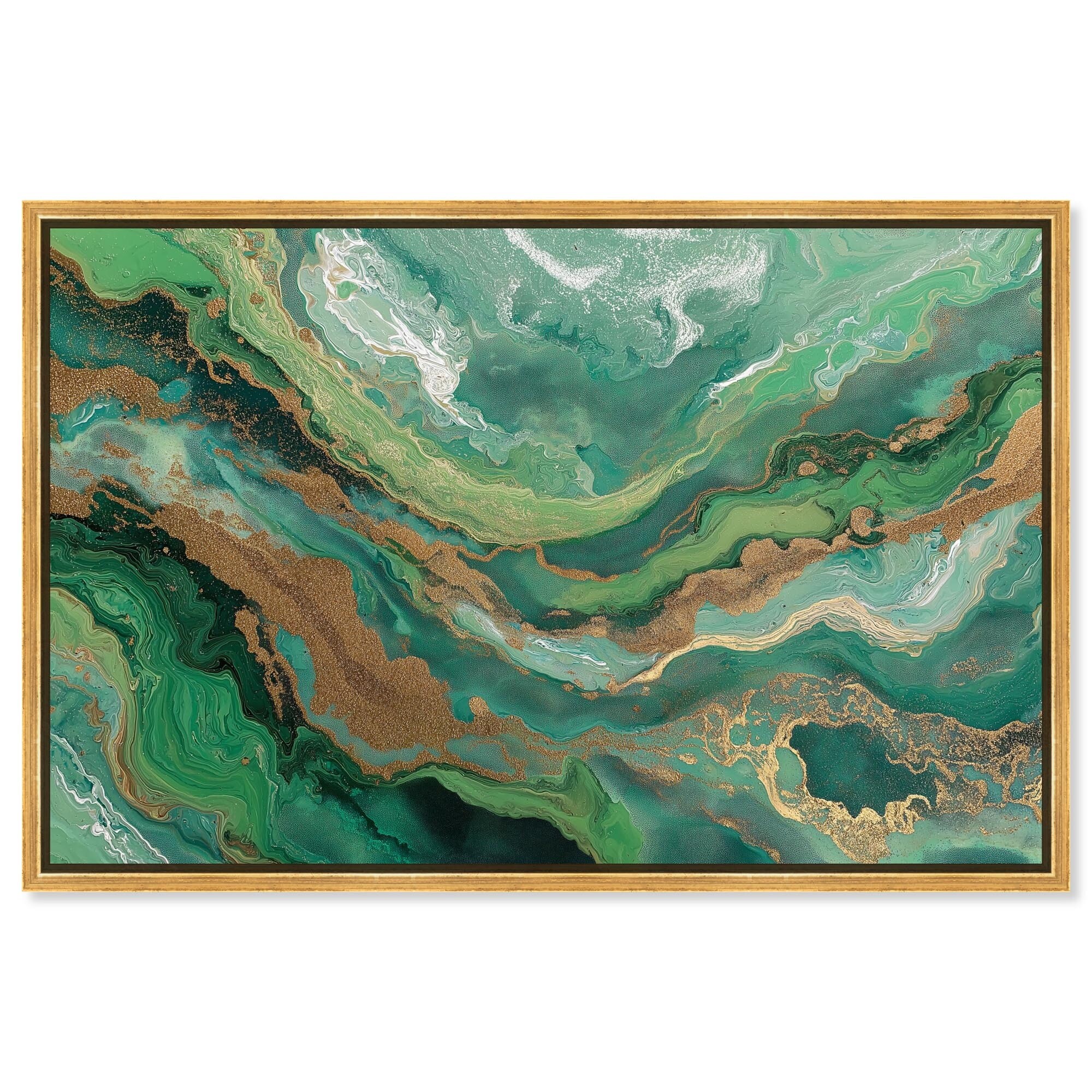 Gilded Agate I Geode Art Framed Canvas Print by Art Remedy