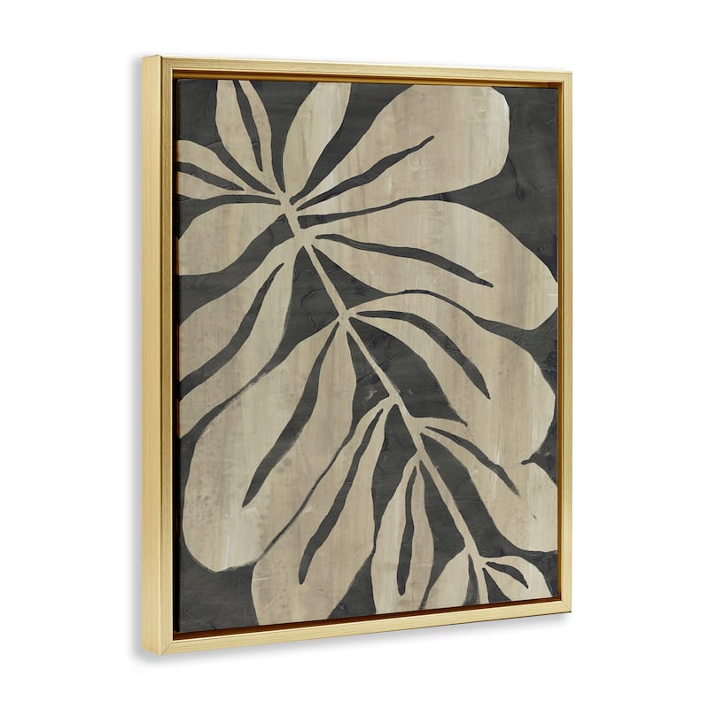 Stupell Rustic Leaf Shape Framed Floater Canvas Wall Art Design By June Erica Vess