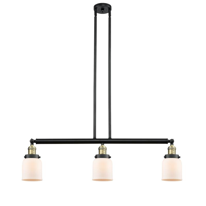 Innovations Lighting Small Bell 3 Light 38" Wide Linear Chandelier