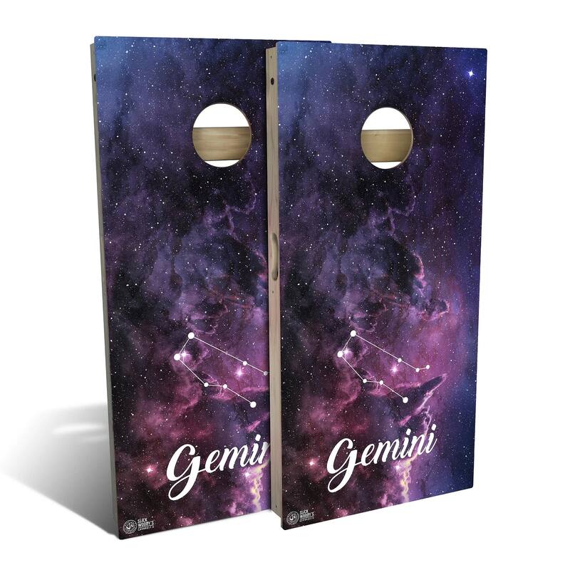 Gemini Outdoor Cornhole Board Set - Backyard 2x4 - Include Case + Hole Lights