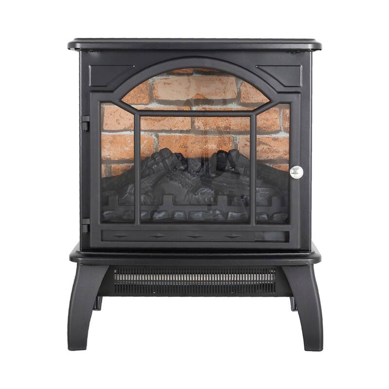 Portable 18 Inch Electric Fireplace with 3D Flame Effect & Remote Control - Perfect for Any Room