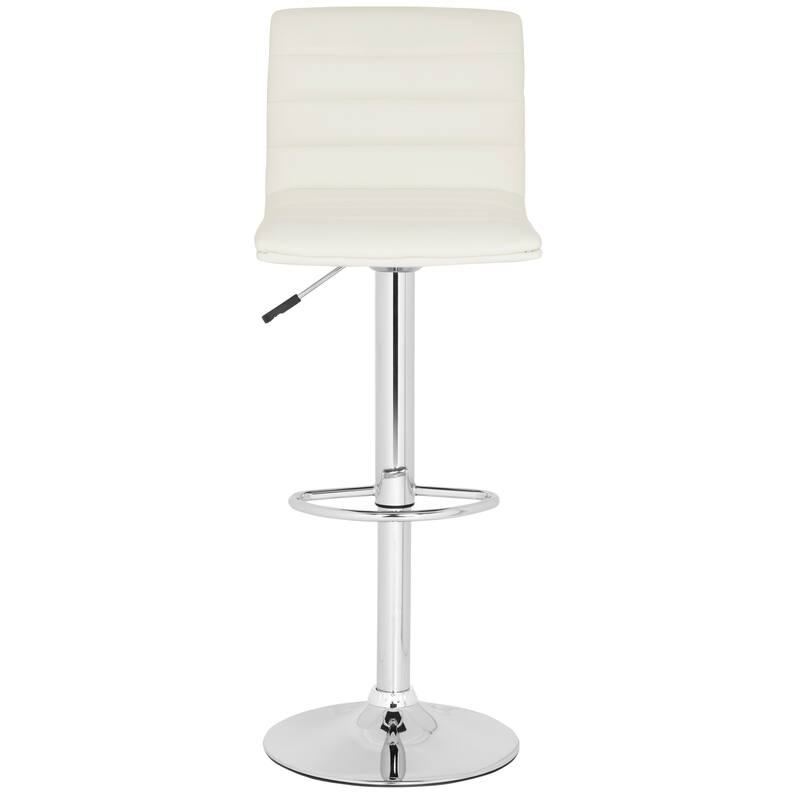 SAFAVIEH Starr White Adjustable Swivel Bar Stool - 15.4" x 18.5" x 34.7" - 15Wx19Dx41H