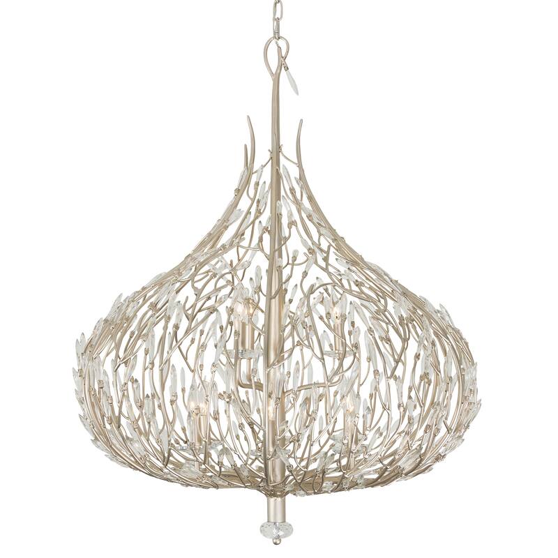 Varaluz Bask Crystal Pendant Light - 32"W x 42"H - Gold Dust