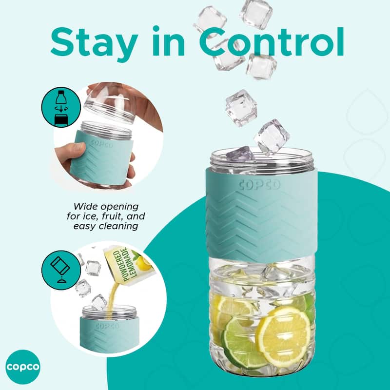 Copco Hydra BPA Free Tritan Water Bottle Set Leak Proof & Dishwasher Safe