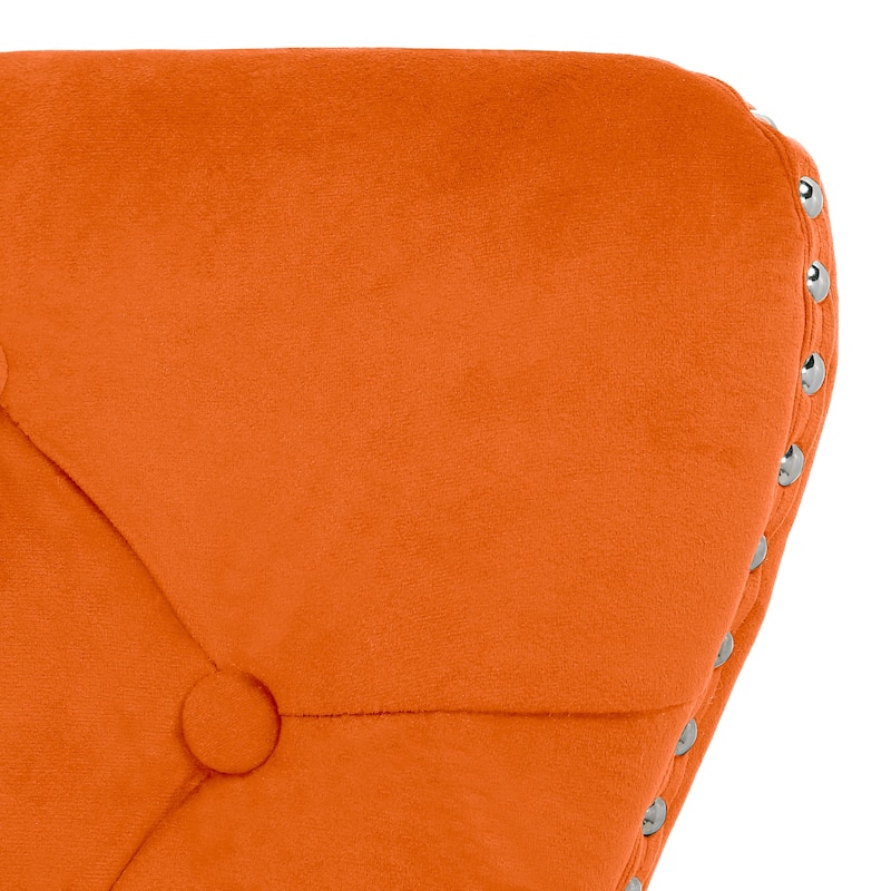 Grandview Tufted Upholstered Dining Chair (Set of 2) with Nailhead Trim and Ring Pull