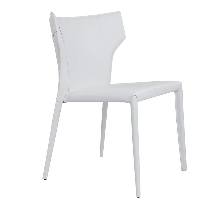 Adoro (Single) Mid-century Modern Wingback Leather Stackable Dining Chair