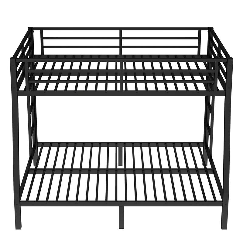 Full XL over Queen Metal Bunk Bed for Adults - Sturdy Frame, Noise Reduced, Under-Bed Storage