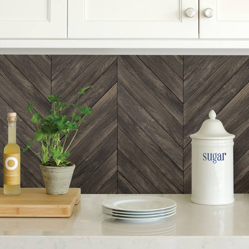 InHome Wildwood Walnut Peel & Stick Wallpaper