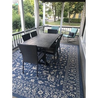 Adina Outdoor 7-piece Rectangular Wicker Aluminum Dining Set with Cushions by Christopher Knight Home