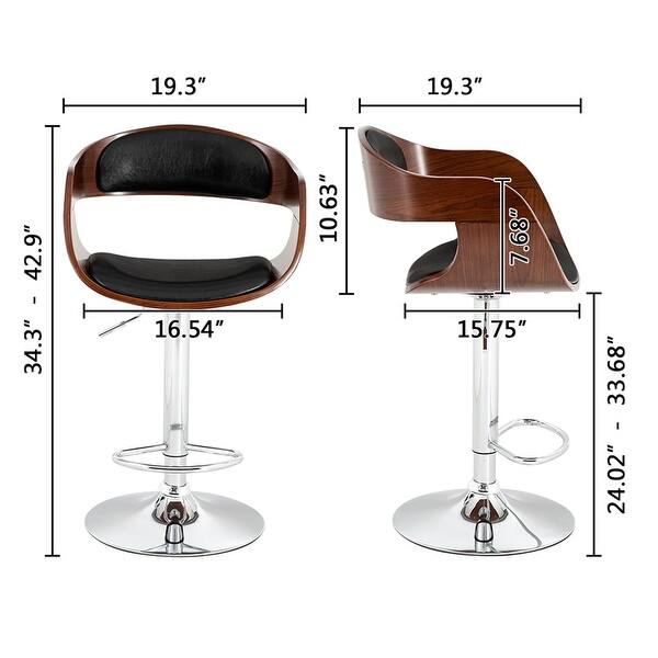 Living Room Furniture 2pcs Bar Stool Chairs Teak Color - Bed Bath ...
