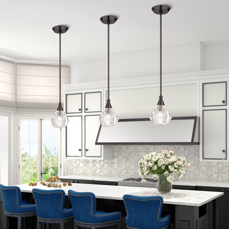 Livex Lighting Brussels Single Light 7" Wide Crystal Mini Pendant