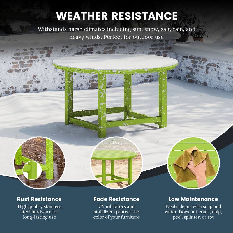 Altura Outdoor 5-Piece Adirondack Chair With Square Coffee Table Conversation Set