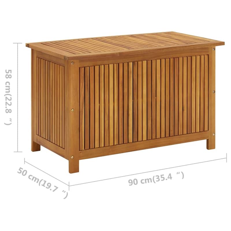 vidaXL Outdoor Storage Box, Solid Acacia Wood