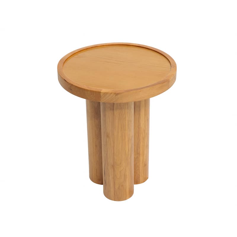 Christopher Knight Home - Lumi Modern 21.46" Height Round Wood End Table with Pedestal Base