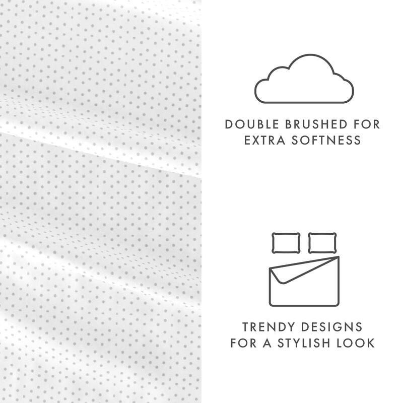 Becky Cameron 4 Piece Deep Pocket Stippled Pattern Bed Sheet Set