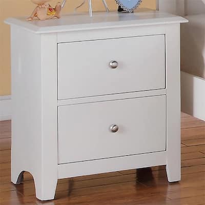 Bedroom Bed Side Table NightstandWooden 2 Drawers Table Nightstands