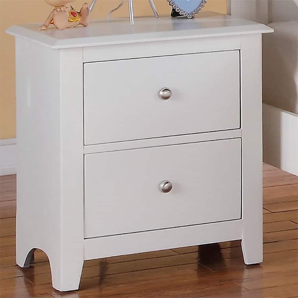 Bedroom Bed Side Table NightstandWooden 2 Drawers Table Nightstands