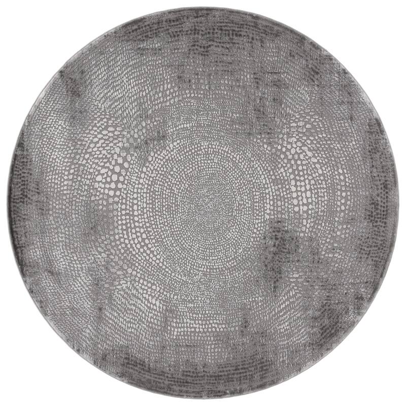 SAFAVIEH Meadow Shakila Modern Abstract Rug - 6'7" Round - Grey/Ivory - Round