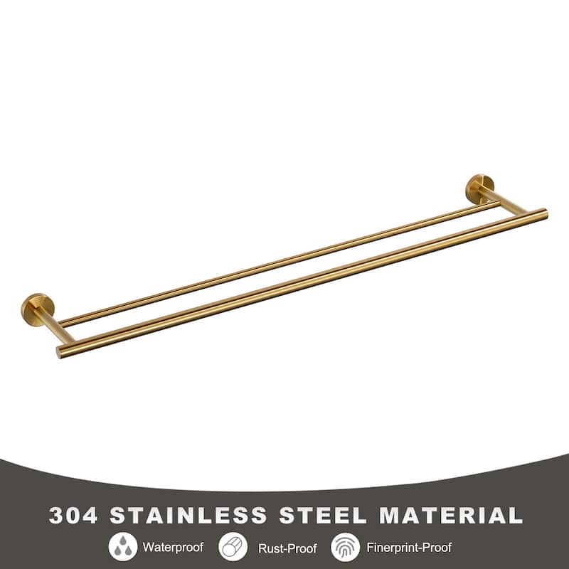 WOWOW Wall Mounted Stainless Steel Double Towel Bar