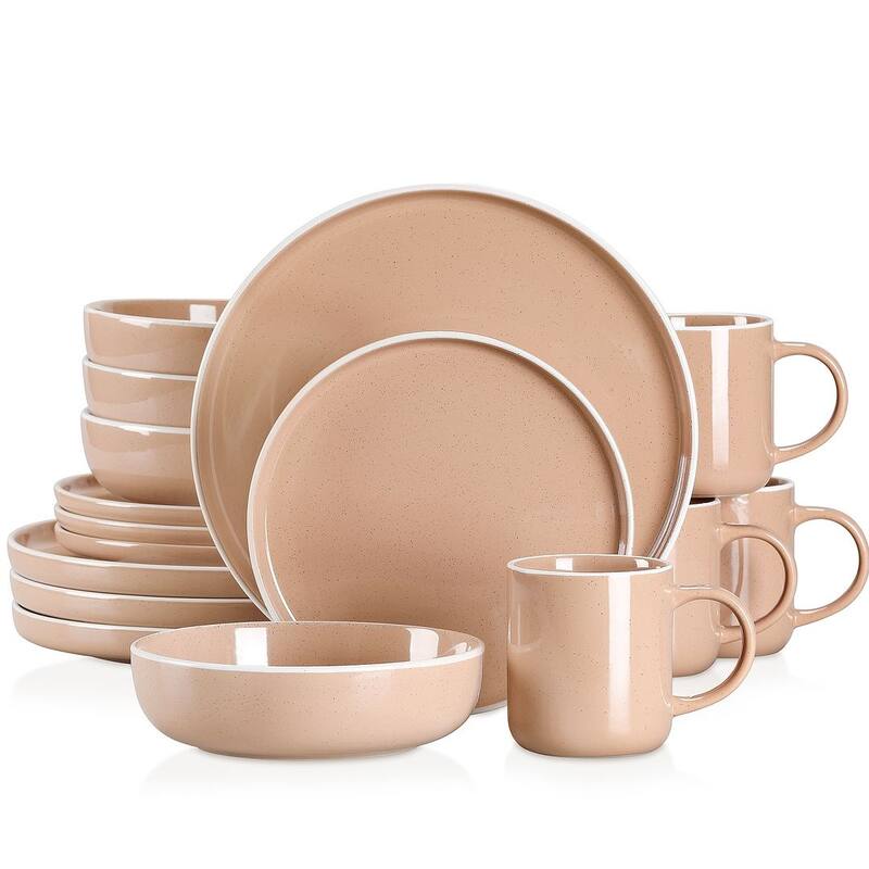 vancasso Sesam 16-Piece Speckled Dinnerware Set, Service for 4