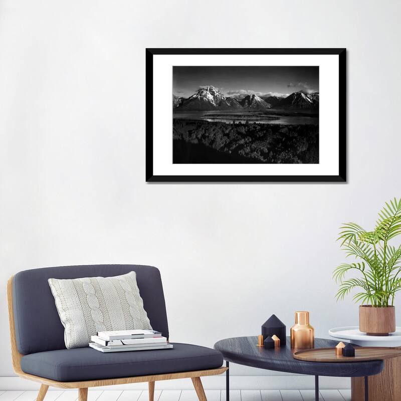 iCanvas "Mt. Moran and Jackson Lake from Signal Hill" by Ansel Adams