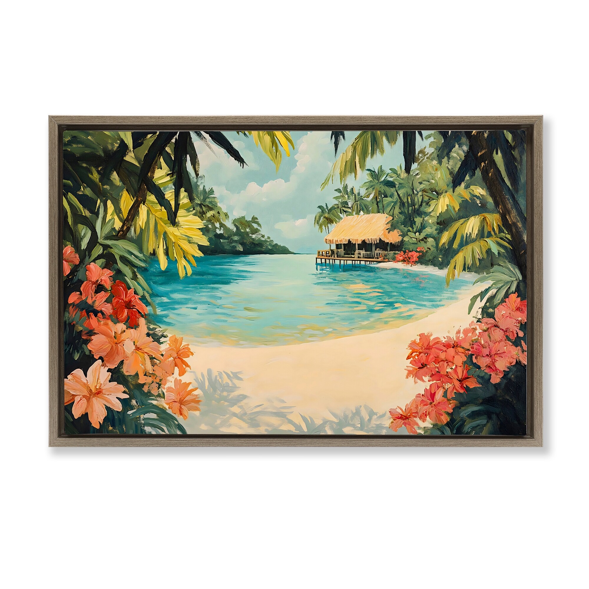 Stupell Soft Color Rabbit in Meadow Framed Giclee Art Design By Petal Prints Design