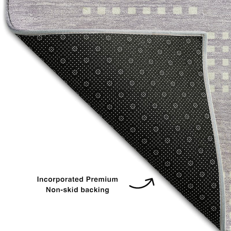 Premium Washable Super Soft Modern Houndstooth Mayfield Rug