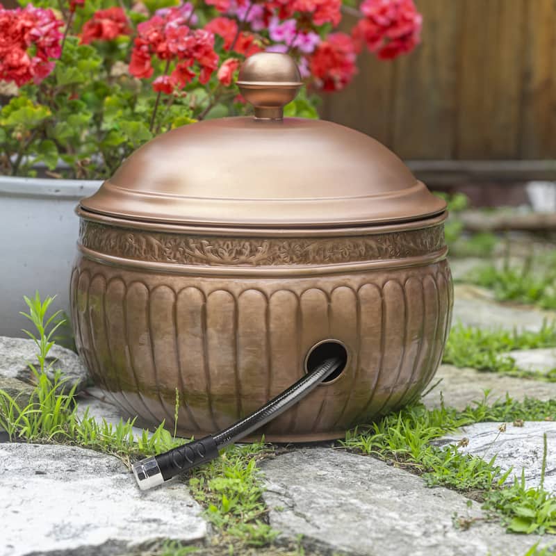 La Jolla Hose Pot with Lid - Copper Finish