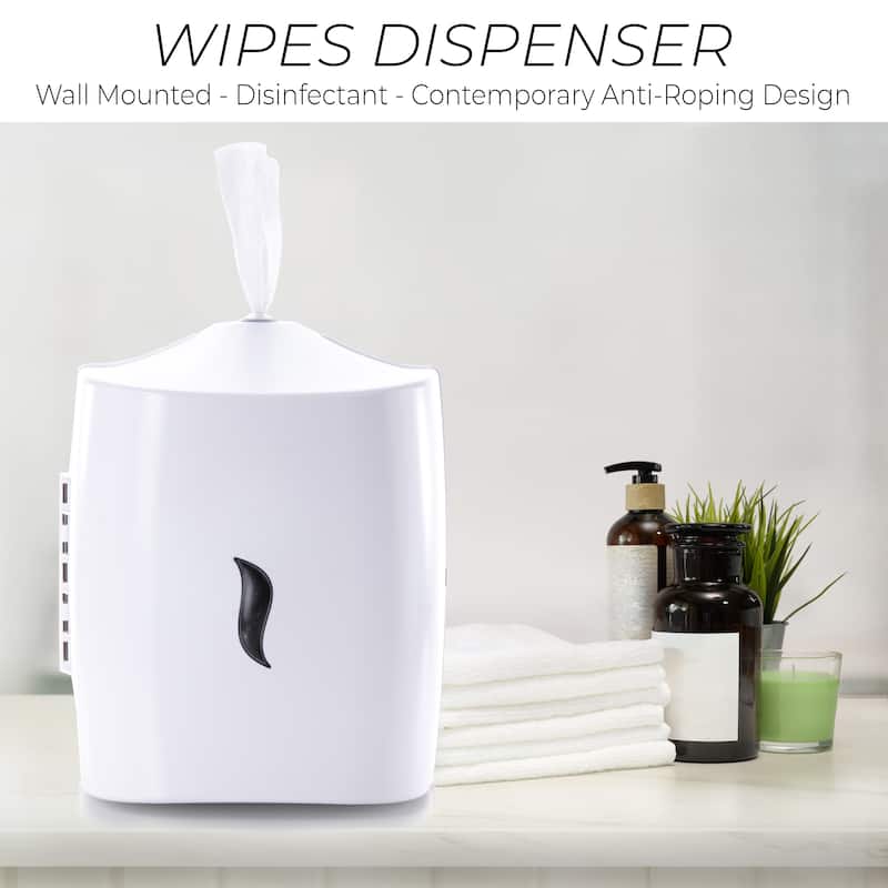 Wipes Dispenser - Wall Mounted - Contemporary Anti-Roping Design - N/A