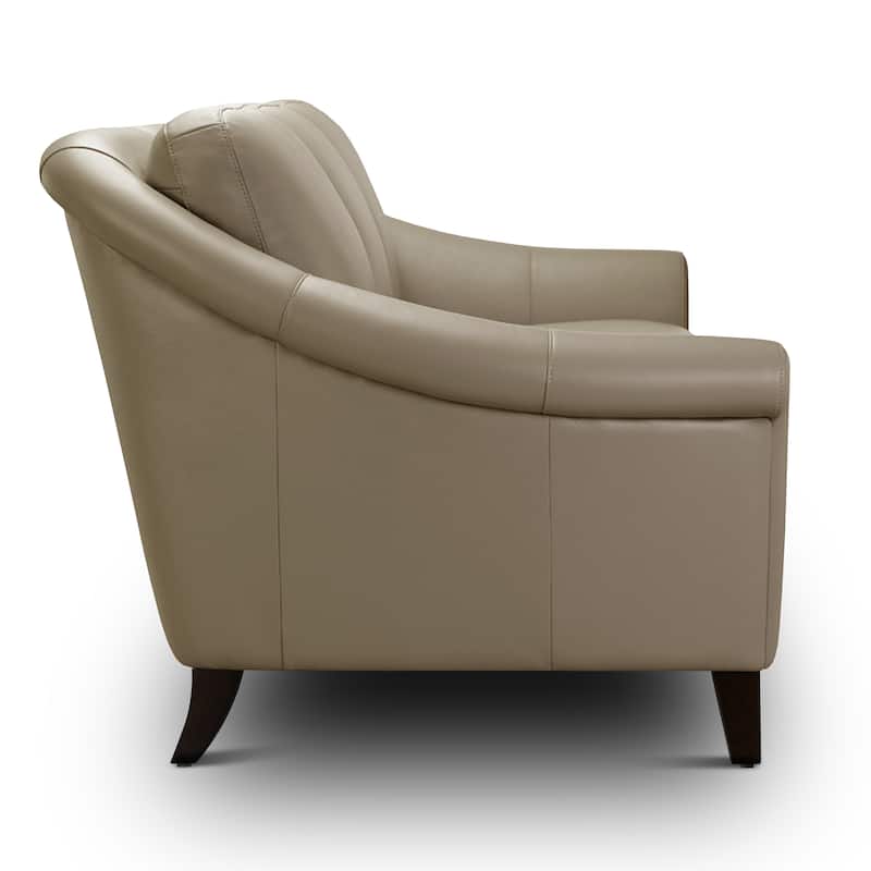 Sienna 100% Genuine Leather Midcentury Modern Loveseat