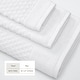 preview thumbnail 100 of 197, Linery & Co. Cotton Diamond Waffle Texture Bath Towels