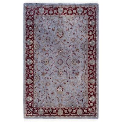 Overdyed One-of-a-Kind Hand-Knotted Area Rug - Gray - 4' 2" x 6' 4"