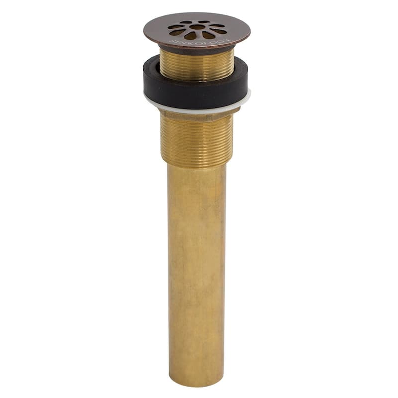 SinkSense 1.5" Grid Sink Drain in Aged Copper - No Overflow