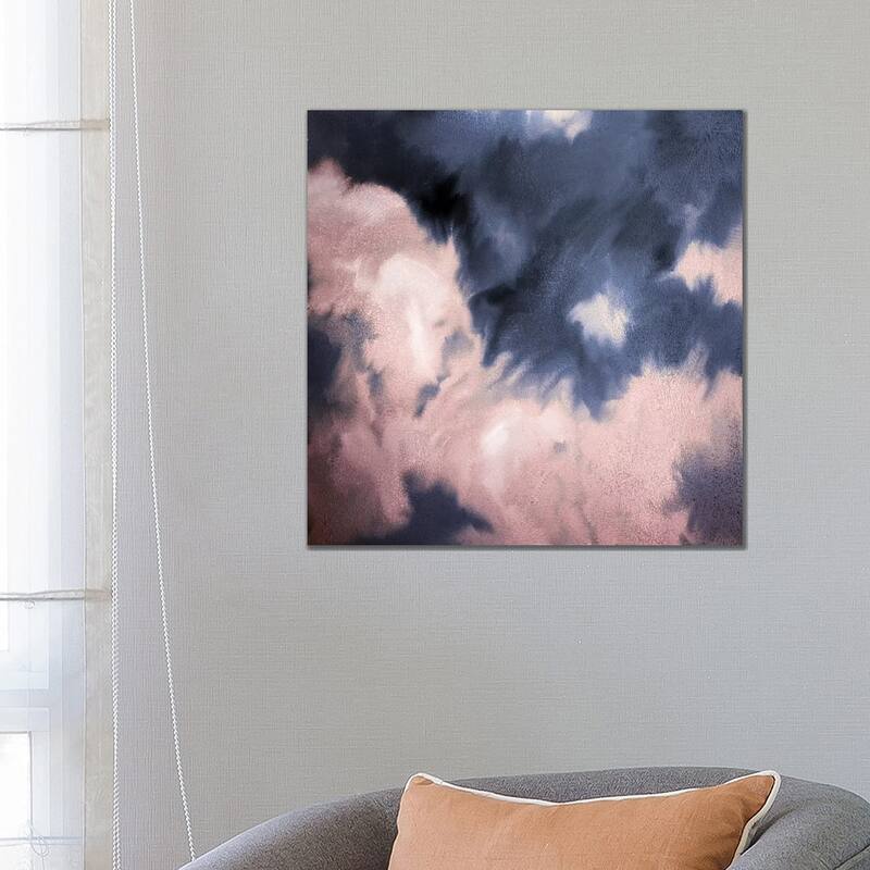 iCanvas "Navy Pink Passion" by Kimberly Allen Canvas Print - 26x26x1.5