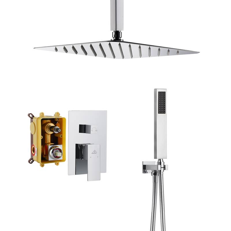 2 Function 10-inch Ceiling Mount Dual Shower Heads Shower System