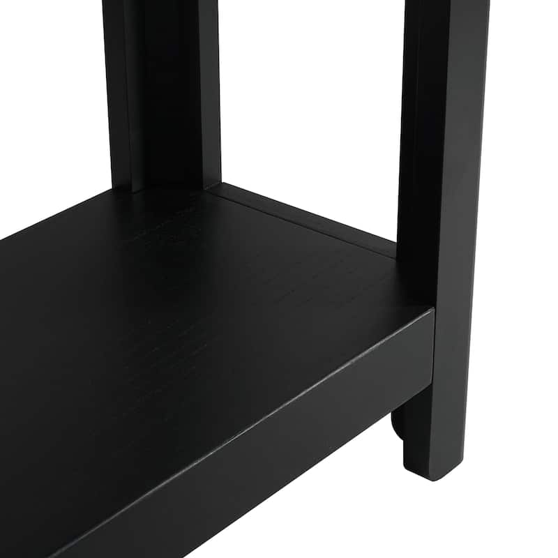 Modern Farmhouse Console Table, Elegant Minimalist Design with Premium Wood Veneer and Rounded Corners