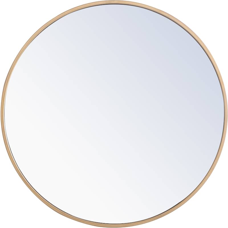 Elegant Lighting Eternity 24" Diameter Circular Metal Framed Wall - Brass