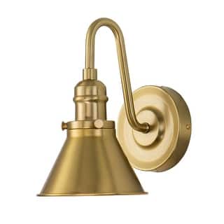 Midcentury Brass Bath Sconce