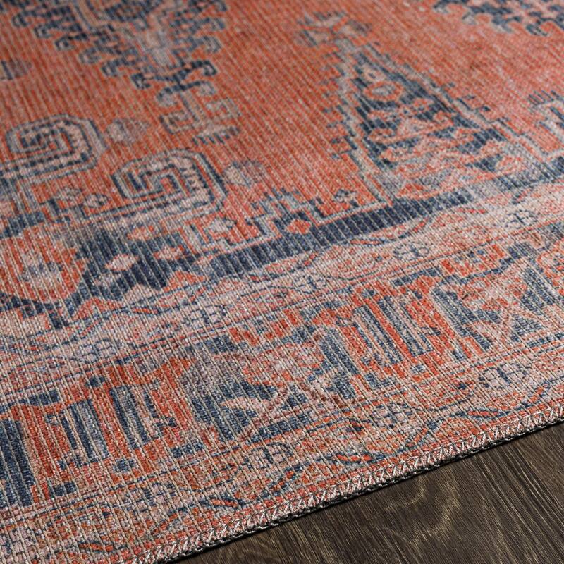 Livabliss Colin Traditional Medallion Washable Area Rug
