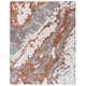 preview thumbnail 69 of 84, SAFAVIEH Horizon Shag Mukades Abstract 2.5-inch Thick Rug 10' x 14' - Grey/Rust - Rectangle