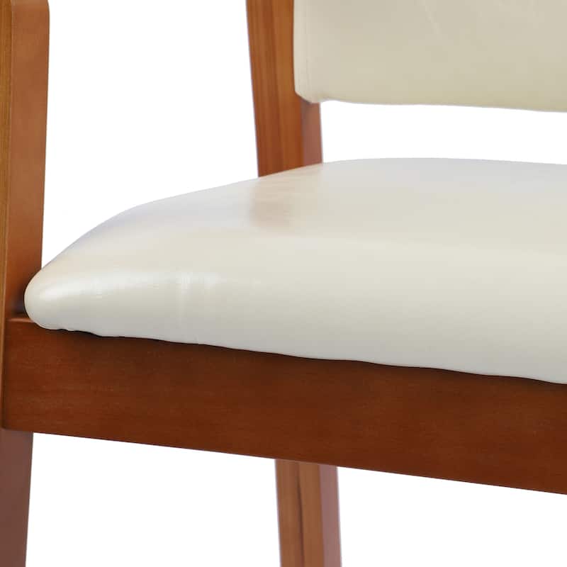Walnut Upholstered Dining Chairs Solid Wood Arm Chair