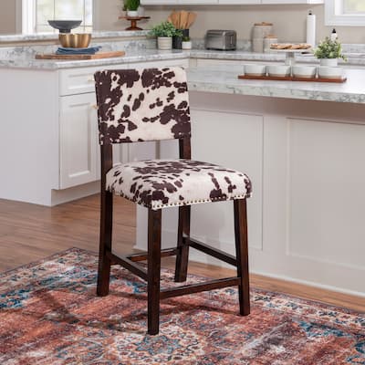 Holcombe Cow Print Counter Stool