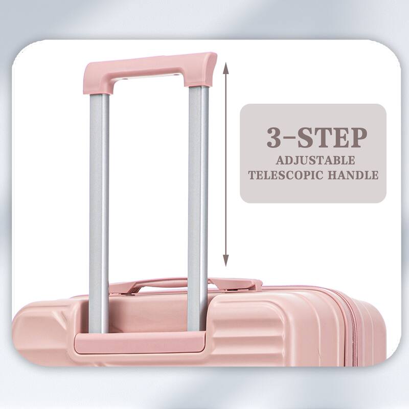 3 PCS in ABS Spinner Wheel Luggage, TSA Combination Lock for Big and Middle Size