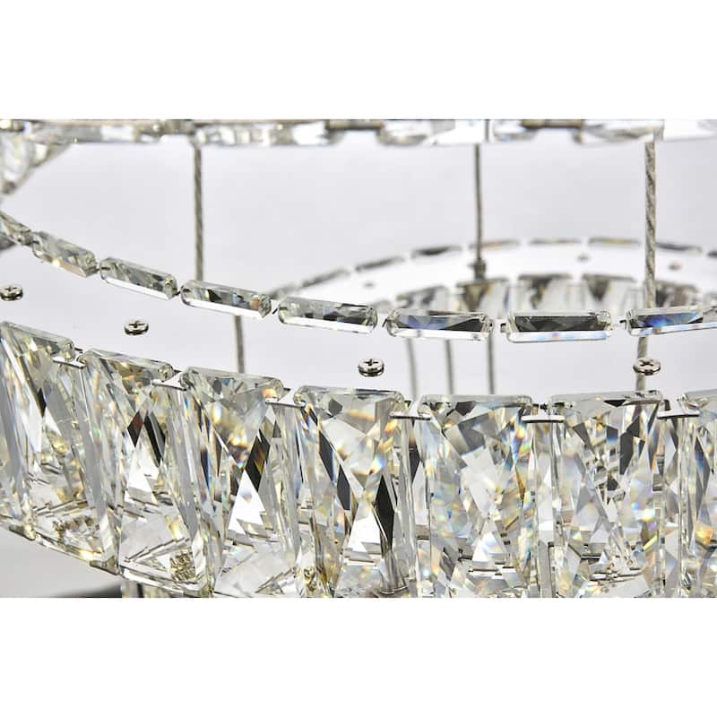 Monroe Collection Chandelier D31.5" H21" Chrome Finish