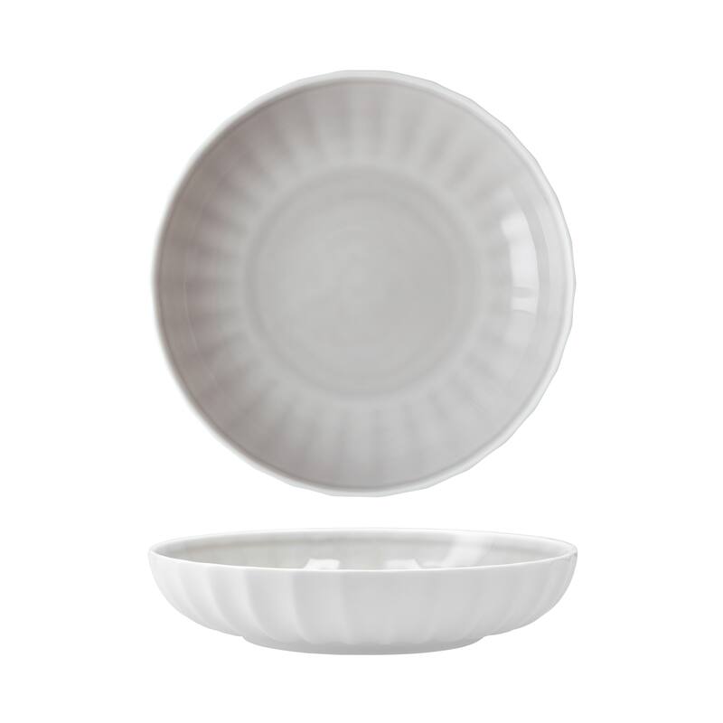 Fortessa Blyss Bone China,8.6" Bowl, , Cobalt Blue - 8.6" Bowl - Grey - 4 Piece