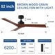 preview thumbnail 28 of 157, YUHAO SylvanAir Modern 52 in. Flush Mount Outdoor/Indoor Ceiling Fan with 3 Solid Wood Blades and DC Reversible Motor