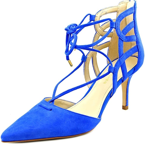 Marc Fisher Truthe Women Pointed Toe Suede Blue Heels