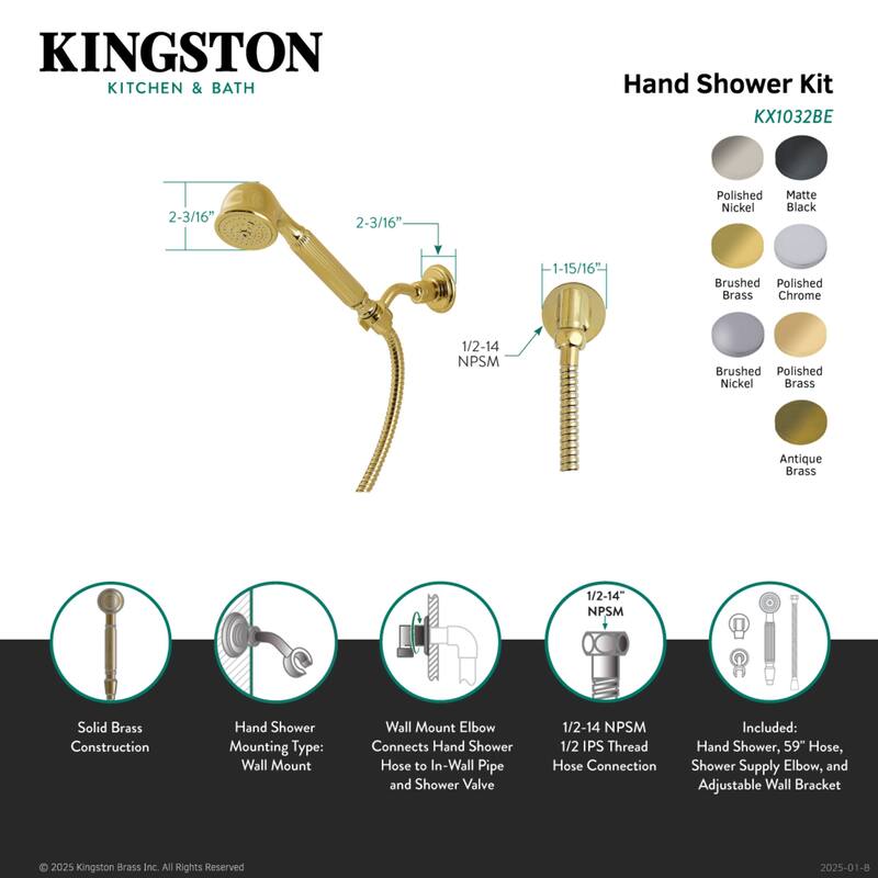 Kingston Brass Restoration Hand Shower Kit