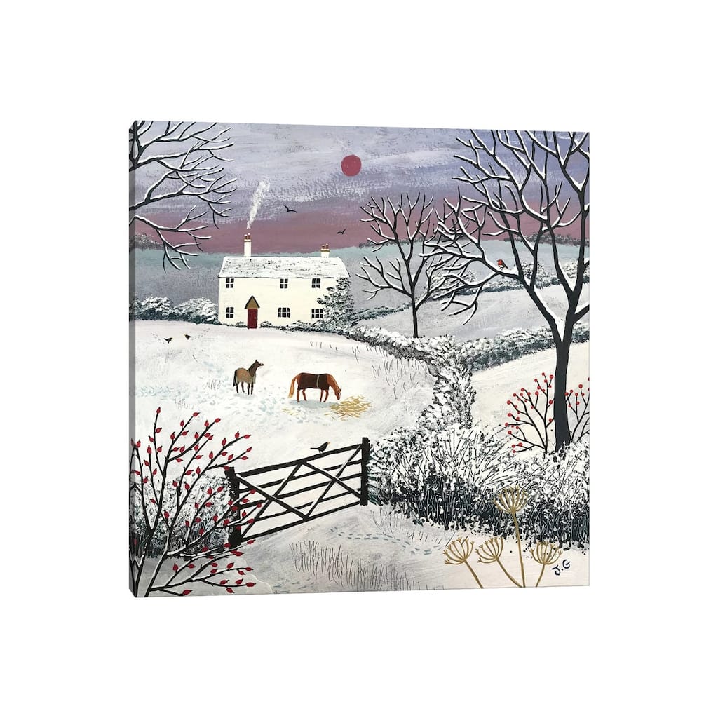 iCanvas "Winter Grazing" by Jo Grundy Canvas Print